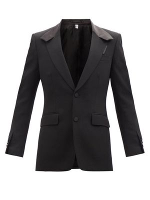 Burberry - Radcliffe Wool-crepe Tuxedo Jacket - Mens - Black