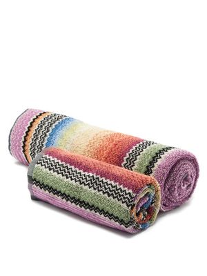 Missoni Home - Set Of Two Archie Zigzag-jacquard Cotton Towels - Multi Stripe