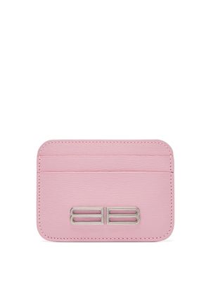 Balenciaga - Cash Bb-logo Grained-leather Cardholder - Womens - Light Pink