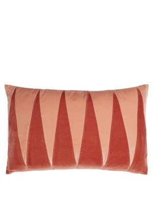 Christina Lundsteen - Paula Patterned Cotton-velvet Cushion - Pink Stripe