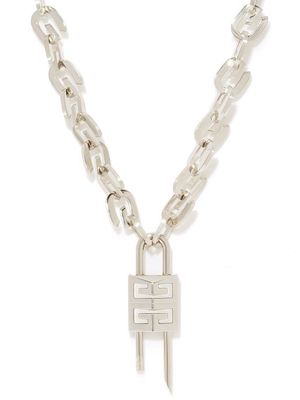Givenchy - Padlock Chain-link Necklace - Mens - Silver
