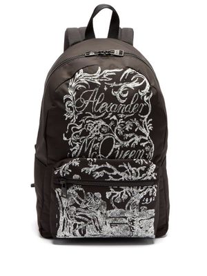 Alexander Mcqueen - Logo-print Nylon Backpack - Mens - Black