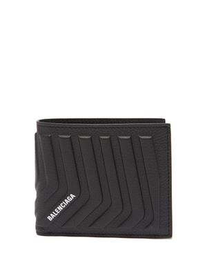Balenciaga - Car Logo-print Leather Bi-fold Wallet - Mens - Black