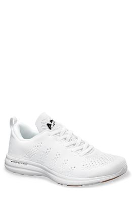APL TechLoom Pro Knit Running Shoe in White/Black