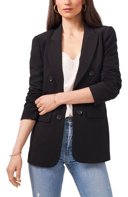 1.STATE Faux Double Breasted Blazer in Rich Black