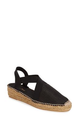 Toni Pons 'Vic' Espadrille Slingback Sandal in Black Fabric