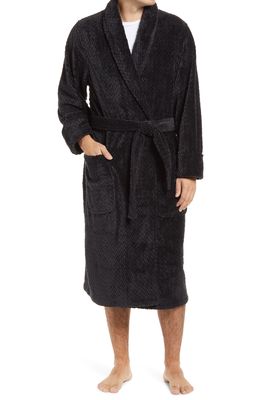 Nordstrom Plush Jacquard Robe in Black