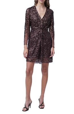 French Connection Emille Sparkle Long Sleeve Sequin Sheath Dress in Decadence