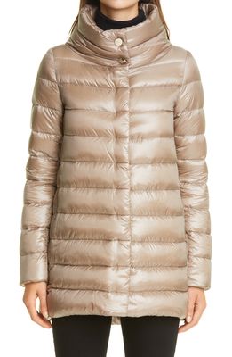 Herno Amelia High/Low Down Jacket in Taupe