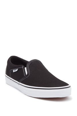 Vans Asher Slip-On Sneaker in Canvas Black/white