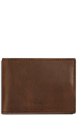 Shinola Navigator Leather Wallet in Medium Brown