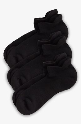 Zella 3-Pack Tab Back Socks in Black