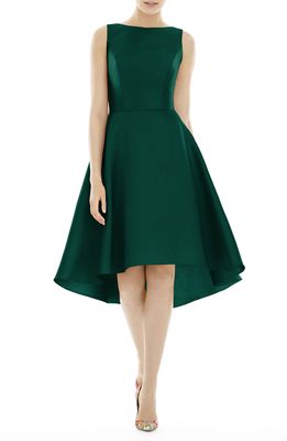 Alfred Sung High/Low Cocktail Dress in Hunter