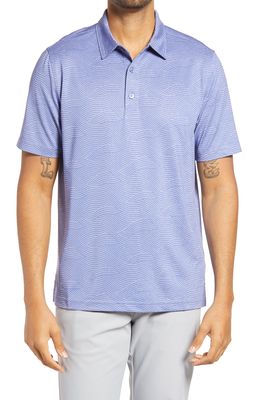 Cutter & Buck Forge Stretch Wave Print Polo Shirt in Hyacinth Heather