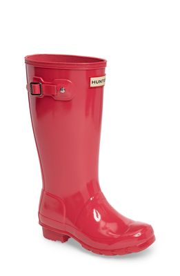 Hunter 'Original Gloss' Rain Boot in Bright Pink