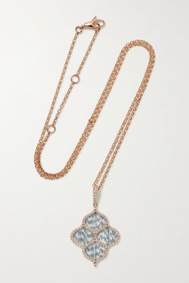 Boghossian - 18-karat Rose Gold, Titanium Fiber And Diamond Necklace - one size
