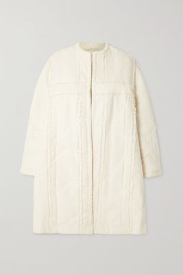 Rue Mariscal - Oversized Embroidered Cotton Coat - Ivory