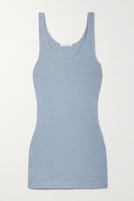 James Perse - The Daily Ribbed Stretch-supima Cotton Tank - Blue