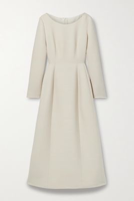 The Row - Lilibet Wool And Silk-blend Crepe Midi Dress - Ivory