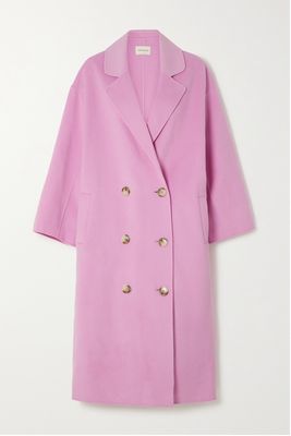 LOULOU STUDIO - Borneo Double-breasted Wool And Cashmere-blend Coat - Pink