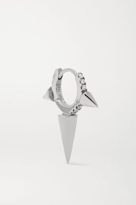 Maria Tash - Eternity 6.5mm 18-karat White Gold Diamond Earring - one size