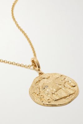 Azlee - Elefante 18-karat Gold Diamond Necklace - one size
