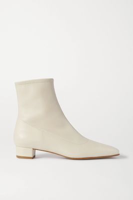 BY FAR - Este Leather Ankle Boots - Off-white