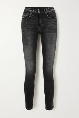 R13 - Alison Cropped High-rise Skinny Jeans - Black