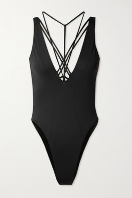Agent Provocateur - Marina Open-back Swimsuit - Black