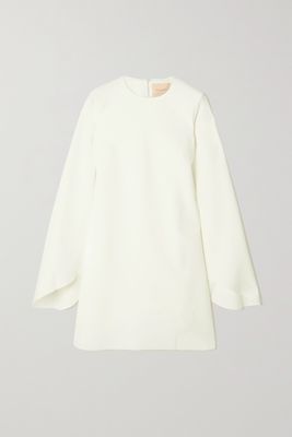 Roksanda - Zana Tulle-trimmed Crepe Mini Dress - Ivory