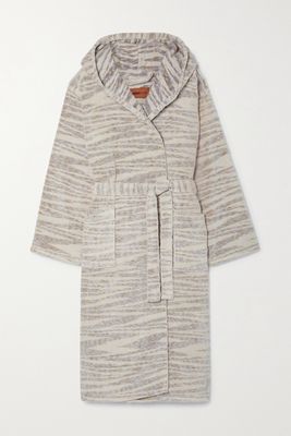 Missoni Home - Allan Belted Hooded Cotton-terry Robe - Ecru