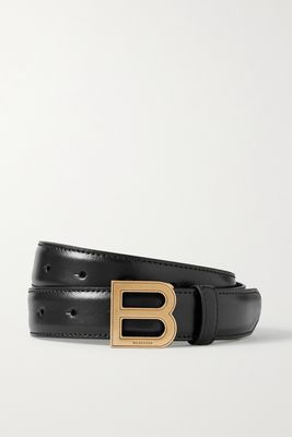Balenciaga - Hourglass Leather Belt - Black
