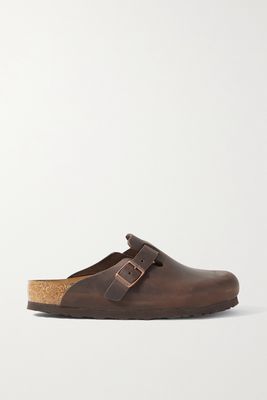 Birkenstock - Boston Leather Slippers - Brown