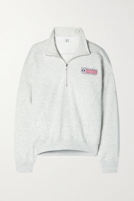 Sporty & Rich - Printed Cotton-blend Jersey Sweatshirt - Gray