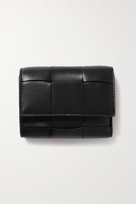Bottega Veneta - Cassette Intrecciato Leather Wallet - Black