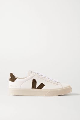 Veja - Campo Suede-trimmed Leather Sneakers - White