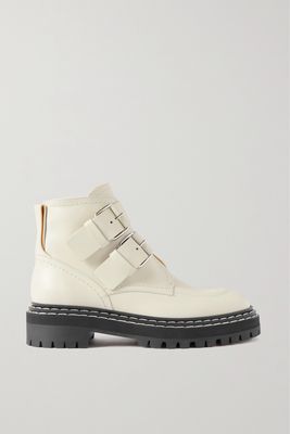 Proenza Schouler - Leather Ankle Boots - White