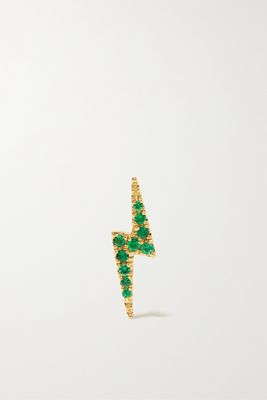 Maria Tash - Lightning Bolt 18-karat Gold Emerald Single Earring - one size