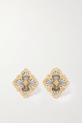 Buccellati - Opera Tulle 18-karat Yellow And White Gold Earrings - one size