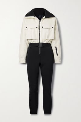 Cordova - The Telluride Belted Two-tone Wool-blend And Twill Ski Suit - Ivory