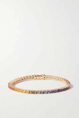 Roxanne First - 14-karat Gold Sapphire Bracelet - one size