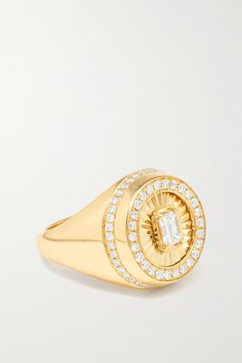 State Property - Aebi 18-karat Gold Diamond Signet Ring - 3