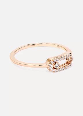 Messika - Move Uno 18-karat Rose Gold Diamond Ring - 54