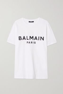 Balmain - Printed Cotton-jersey T-shirt - White