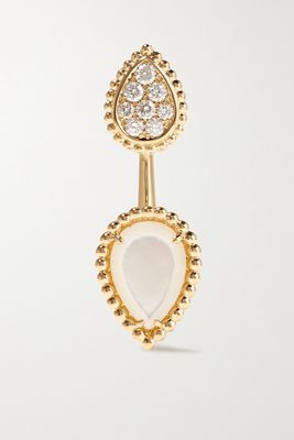 Boucheron - Serpent Bohème 18-karat Gold, Diamond And Mother-of-pearl Single Earring - one size