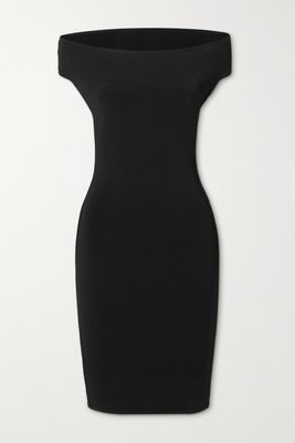 Alexandre Vauthier - Off-the-shoulder Cutout Stretch-knit Midi Dress - Black