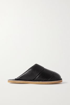Dries Van Noten - Quilted Leather Slippers - Black