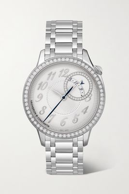 Vacheron Constantin - Egérie Automatic 35mm Stainless Steel And Diamond Watch - Silver