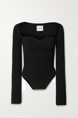 Khaite - Maddy Ribbed-knit Sweater - Black