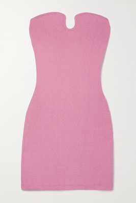 Nanushka - Zina Strapless Organic Cotton-blend Mini Dress - Pink